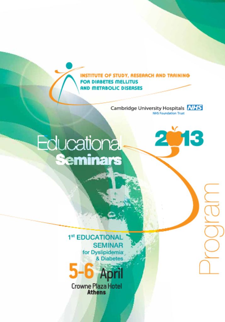 1th Educational Seminar for Diabetes Mellitus and Metabolic Diseases DIAVITIS_1st_ES_ENG-pdf