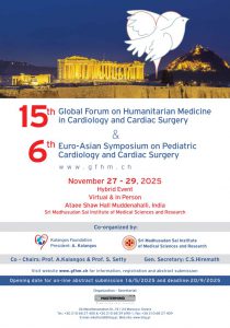 15th Global Forum on Humanitarian Medicine in Cardiology and Cardiac Surgery & 6th Euro-Asian Symposium of Paediatric Cardiology and Cardiac Surgery